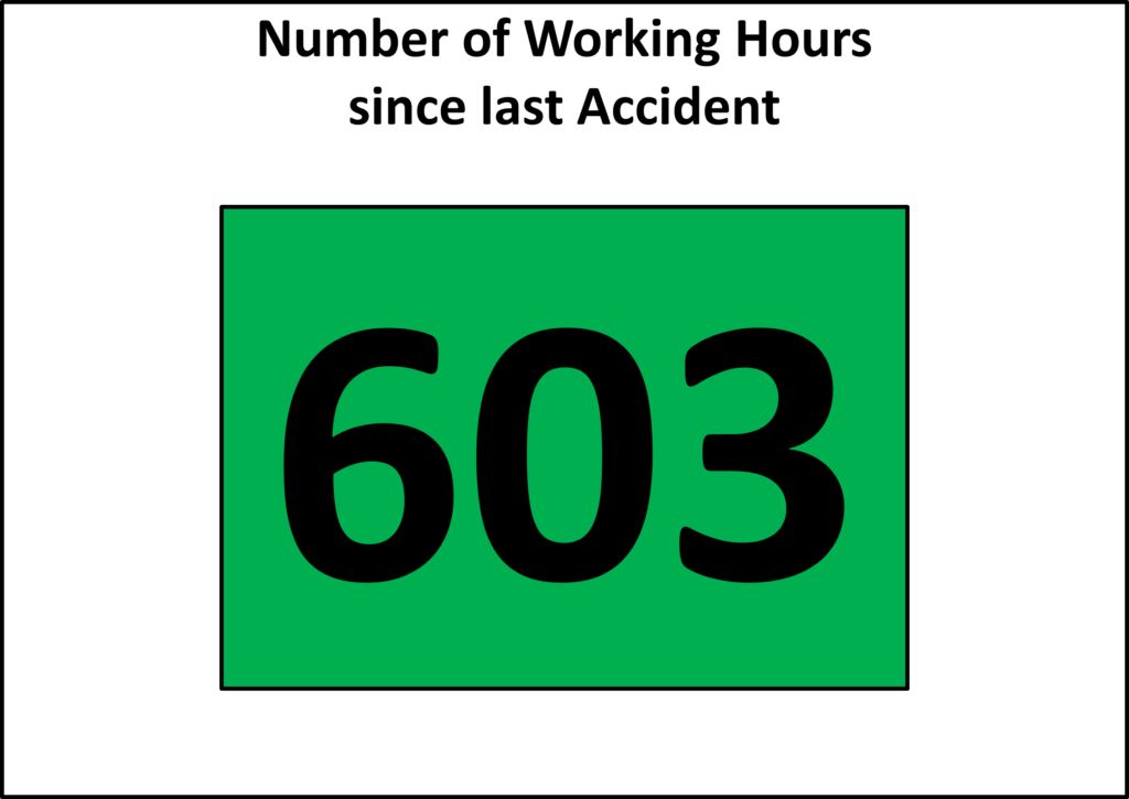 Toyota Number of Working Hours since last Accident