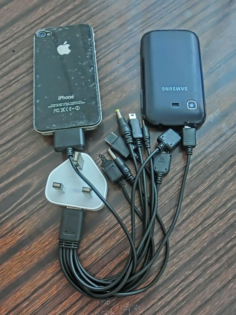 Many Phone Charging Connectors